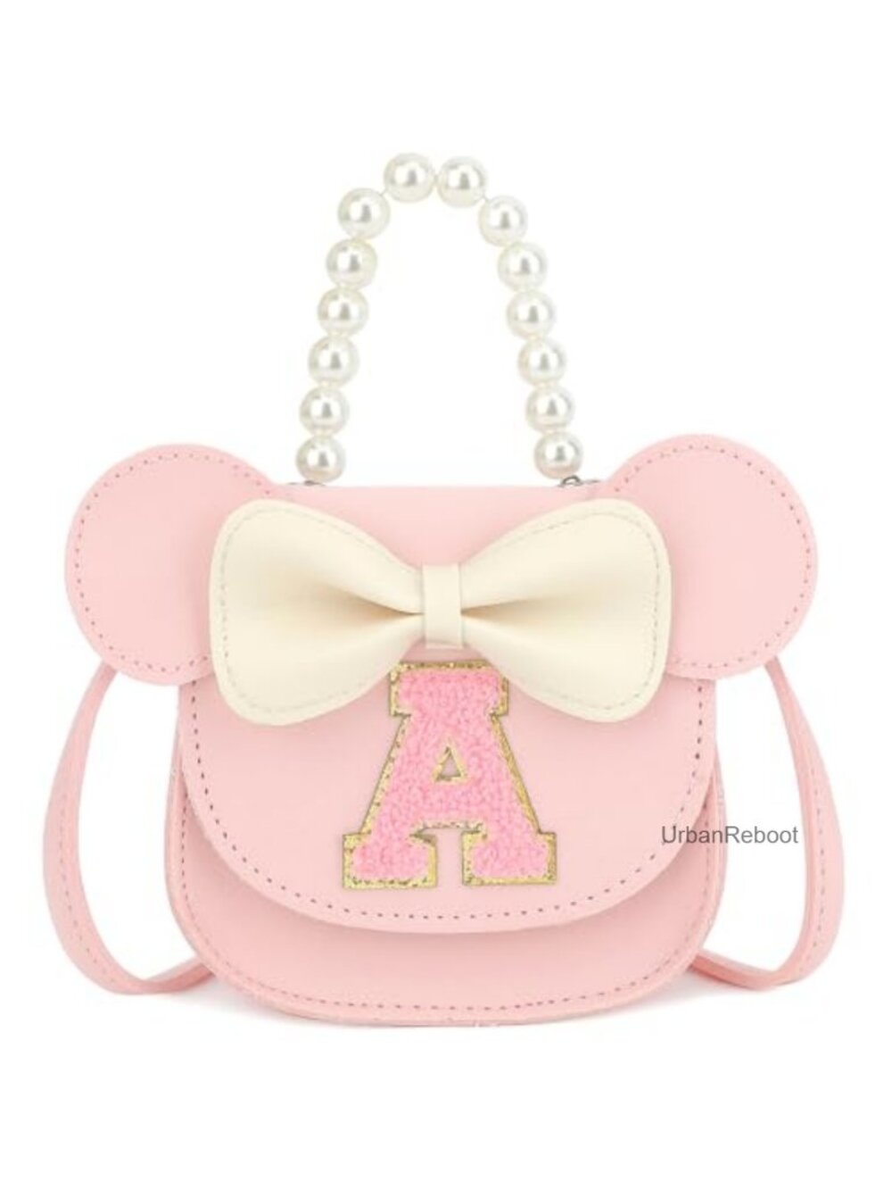 Toddler Purse Polyester Mouse Ear Bow Crossbody Mini Handbag